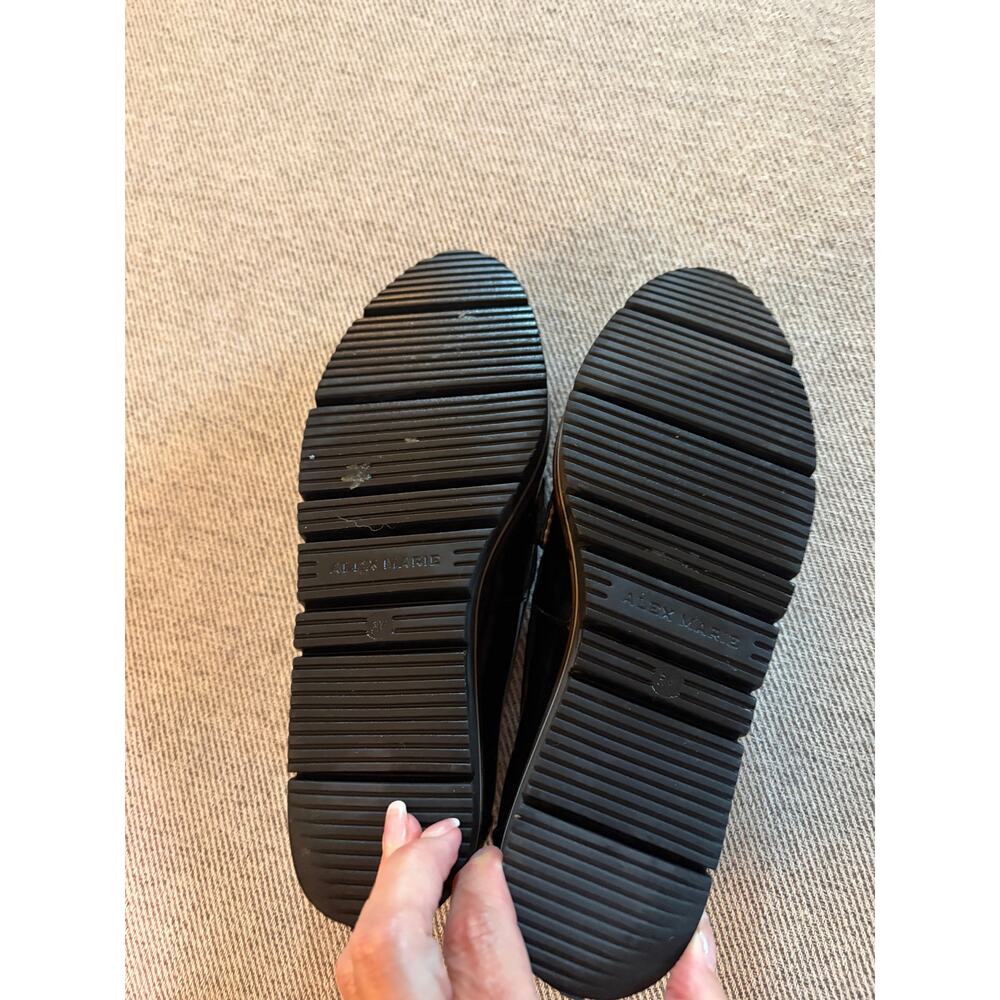 Alex Marie grensley black patent chain loafers six 6 - Picture 4 of 5